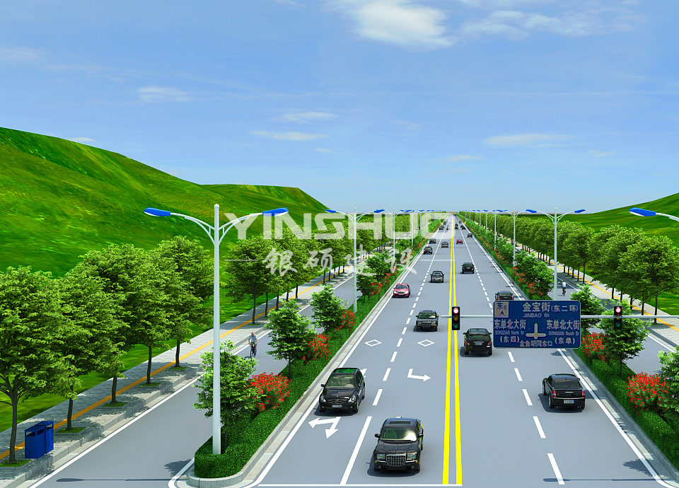 市政道路綠化方案效果圖設計